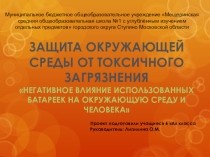 Проект Защита окружающей среды от токсичного загрязнения