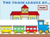 Интерактивное задание по английскому языку Train and clock 1