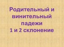 Презентация по русскому языку Родительный и винительный падежи