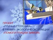 Презентация Проект Птичья столовая в рамках акции Помоги зимой птицам