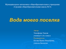 Презентация Загрязнение воды (8 класс)