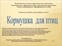 Презентация для конкурса Птицы на кормушке
