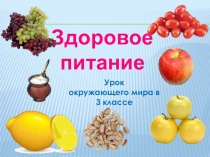 Презентация к открытому уроку Здоровое питание