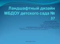 Проект Ландшафтный дизайн МБДОУ детского сада № 37