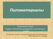 Презентация к уроку технологии на тему Пиломатериалы