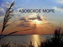 Презентация Азовское море к уроку Воды России 8 класс
