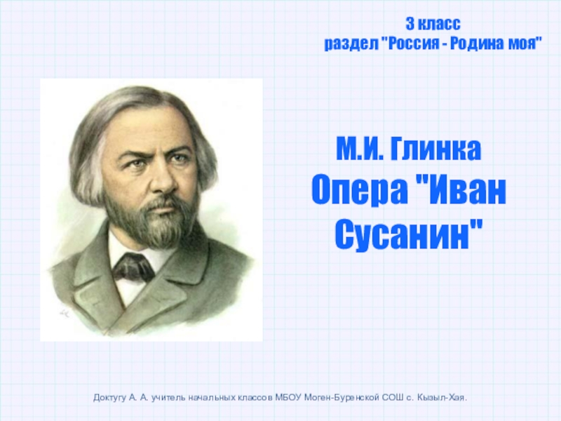 Презентация Презентация по музыке на тему Иван Сусанин