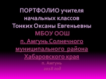 Презентация Портфолио учителя начальной школы