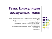 Циркуляция воздушных масс