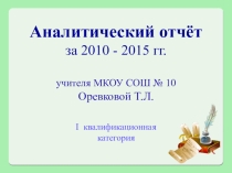 Аналитический отчёт на тему Проектная деятельность как средство формирования познавательного интереса младших школьников
