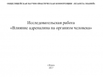 Презентация по биологии Адреналин