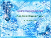 Творческий проект Сохрани красавицу ель!