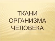 Презентация к уроку биологии в 8 классе на тему Ткани человека