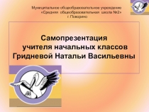 Самопрезентация к конкурсу Учитель года