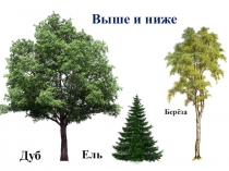 Презентация по математике к темам Выше и ниже, Прибавление 1, Шире и уже (1 класс)