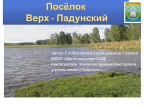 Презентация по краеведению Посёлок Верх - Падунский