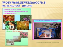 Презентация Проектная деятельность в начальной школе