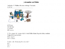 Тест к уроку Времена года, погода немецкий язык, Бим