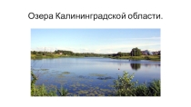 Презентация Озера Калининградской области