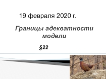 Презентация к уроку Поиск границ адекватности модели