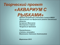 Презентация по технологии. Творческий проект Аквариум