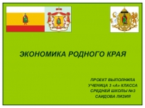 Проект ученицы 3А класса Саидовой Лизии по теме Экономика родного края