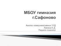 Презентация. Анализ Коммуникативных компетенций