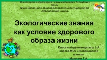 Презентация к классному часу Экологические знания как условие здорового образа жизни