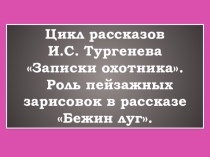 Литература бежин луг 2 часть