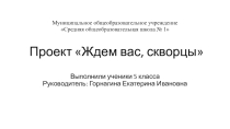 Презентация к проекту Ждем вас, скворцы