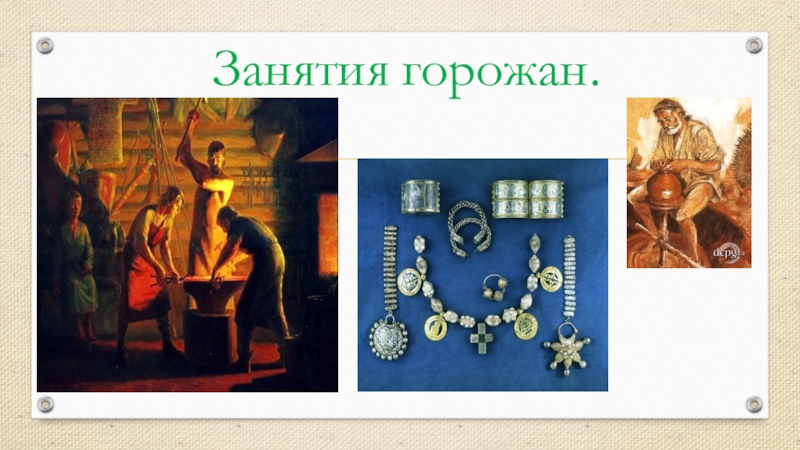 Презентация по истории на тему Повседневная жизнь человека(6 класс) Занятия горожан. Занятия горожан.