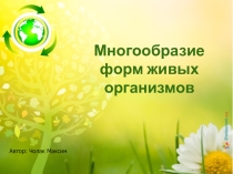 Презентация по биологии на тему Многообразие форм живых организмов.