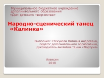 Презентация Народно-сценицеский танец Калинка