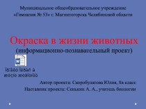 Окраска в жизни животных