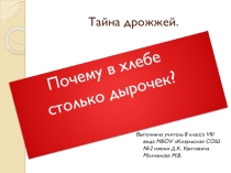 Презентация по социально- бытовой ориентировки Тайна дрожжей (8 класс 8 вид)