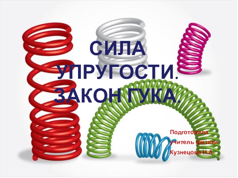 Презентация Презентация по физике на тему Сила упругости. Закон Гука (7 класс)