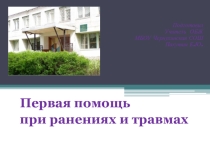 Презентация Первая помощь при ранениях и травмах