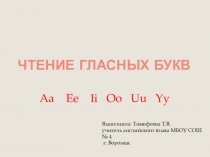 Презентация по английскому языку на тему Чтение гласных букв (2 класс)
