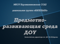 Презентация к статье Предметно-развивающая среда ДОУ