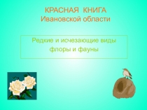 Презентация по биологии на тему Красная книга Ивановской области