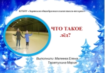 Презентация методической разработки ученического проекта Что такое лед