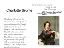 Презентация по английскому языку на тему: Charlotte Bronte
