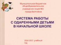 Система работы с одаренными детьми в начальной школе (из опыта работы)