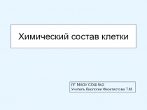 Презентация по биологии на тему Химический состав клетки (10 класс)