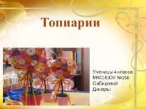 Презентация по внеурочной деятельности Топиарий
