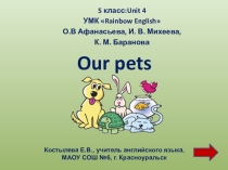 Интерактивная презентация по английскому языку Our Pets