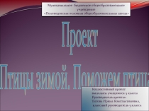 Проект Птицы зимой. Поможем птицам