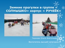 Презентация  Зимняя прогулка в группе Солнышко