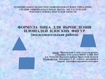 Презентация по математике на тему Вычисление площадей плоских фигур (8-11 классы)