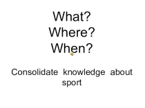 Презентация Knowledge about sport